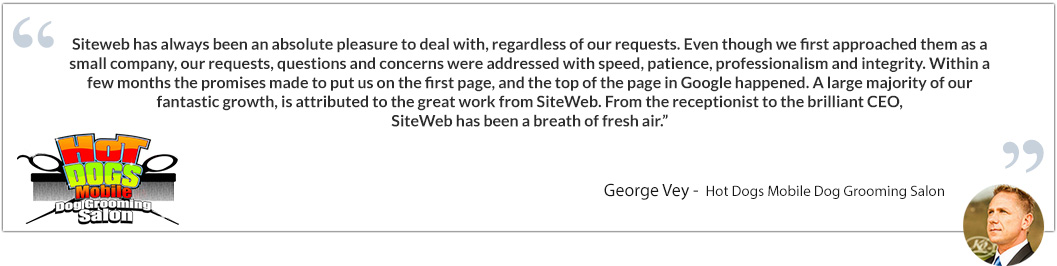 george vey hot dogs grooming testimonials